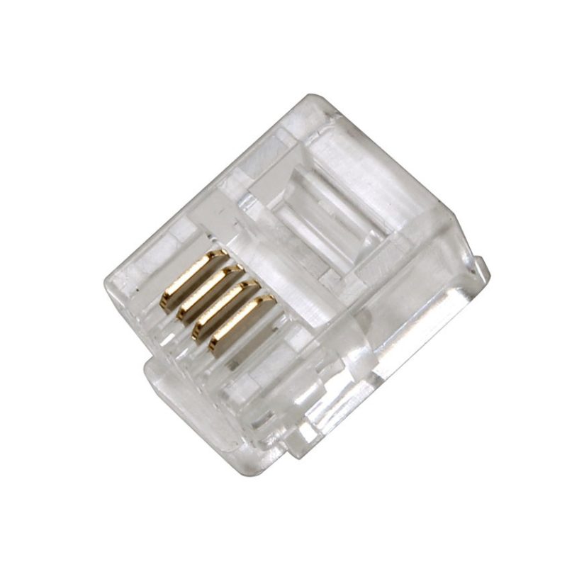 Conector Telefonico RJ11 6P4C Cable Plano (100 uds.)