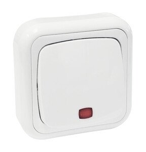 Pulsador Electrico Superficie 10A BLANCO