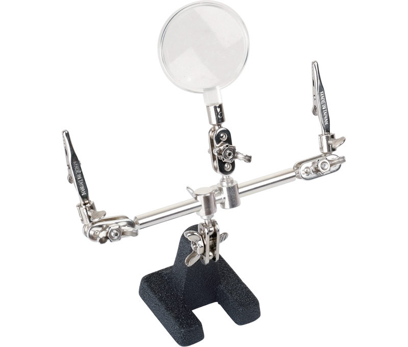 Lupa Sobremesa con Pinzas Cocodrilo HRV391