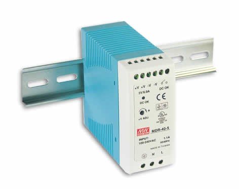 Fuente Alimentación CARRIL DIN 12Vdc 40W 3,3A MW MDR-40-12