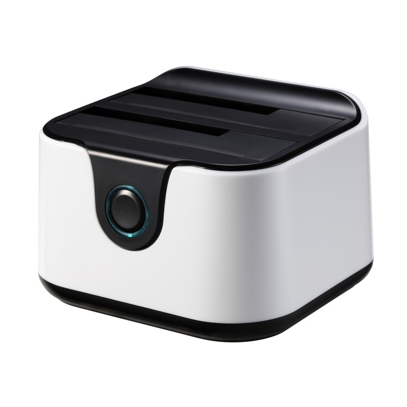 Base Docking Station USB 3.0 Doble SATA BLANCO