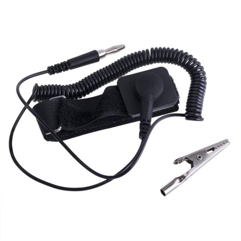 Pulsera Antiestatica Disipadora Electricidad Estatica NEGRA