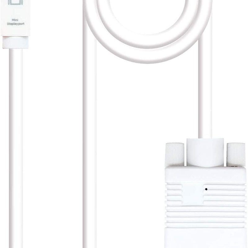 Cable MiniDisplayPort a VGA BLANCO 5m