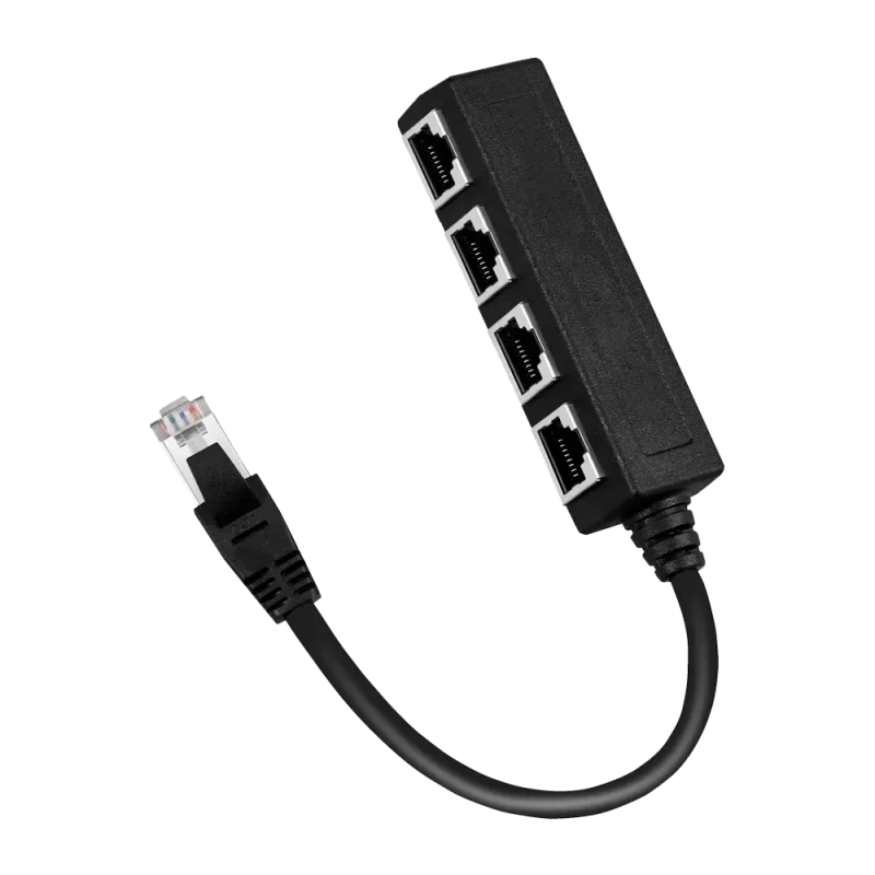 Distribuidor Splitter RJ45 4×1 CCTV