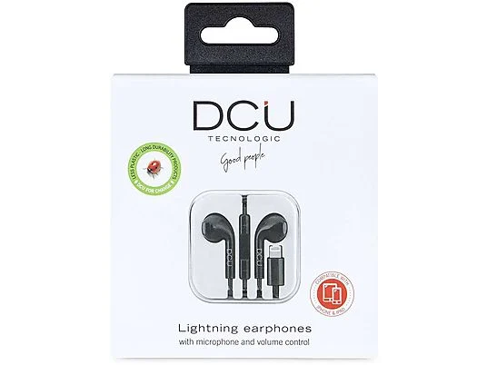 Auriculares para iPhone/iPad control volumen stÃ©reo Negro DCU