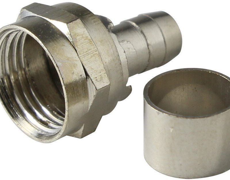 Conector F Macho Crimpar para cable RG58