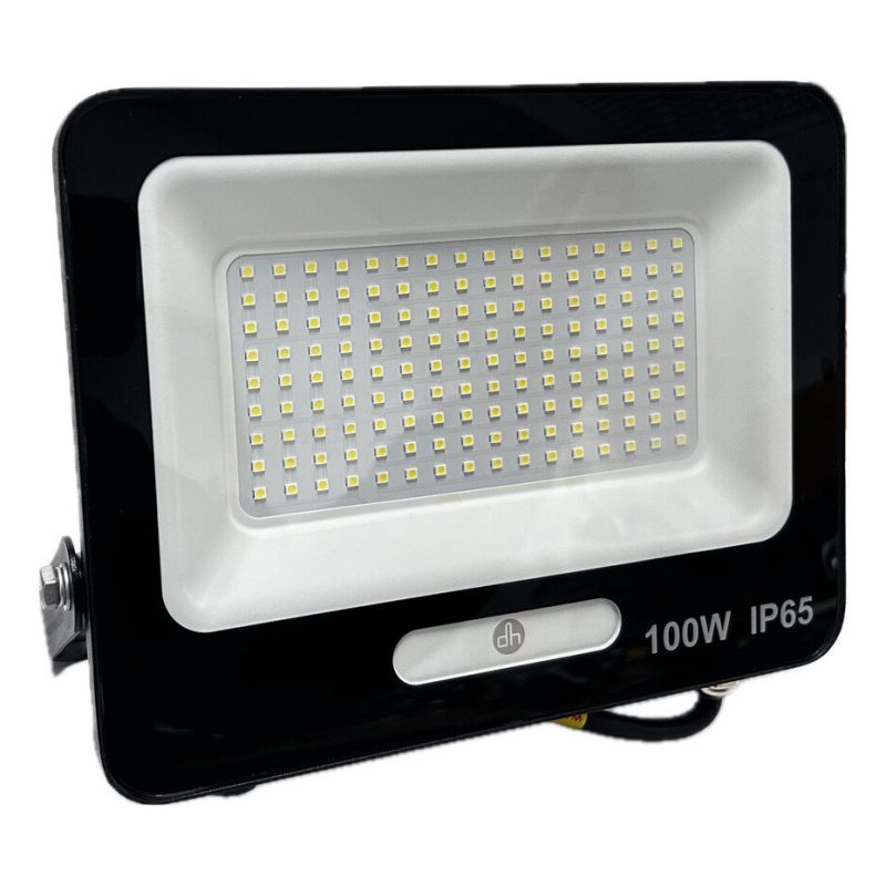 Foco LED 100W 6500K Blanco Dia IP65 Acabado Negro