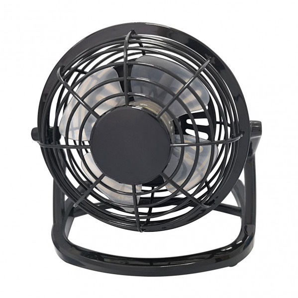 Miniventilador Sobremesa Tango 2,5w 5v Negro 14,5×14,5×10 Cm Orientable Alimentacion Mediante Puerto Usb