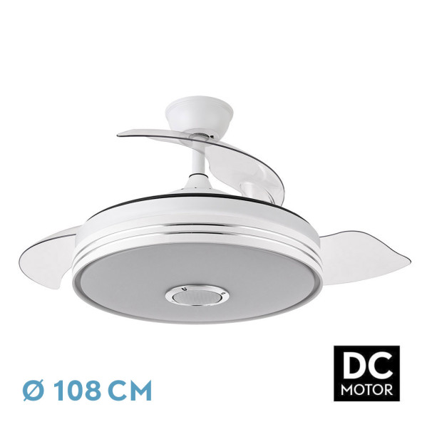 Ventilador Dc Matanuska 72w 6120lm Blanco Bluethooth 32/47×55/108d.3 Aspas Desp.6 Vel.3 Color.