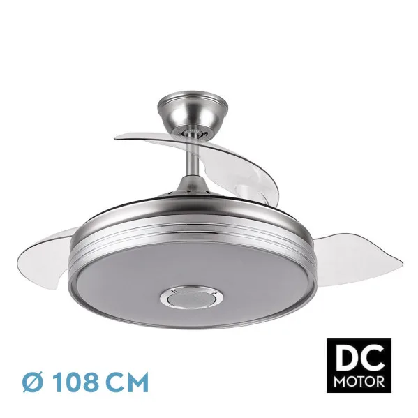 Ventilador Dc Matanuska 72w 6120lm Niq Bluethooth  32/47×55/108d.3 Aspas Desp.6 Vel.3 Color.