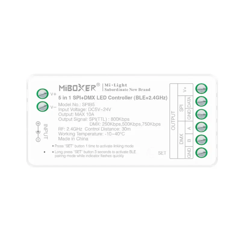 Controlador Tira LED Digital SPI y DMX MIBOXER SPIB5
