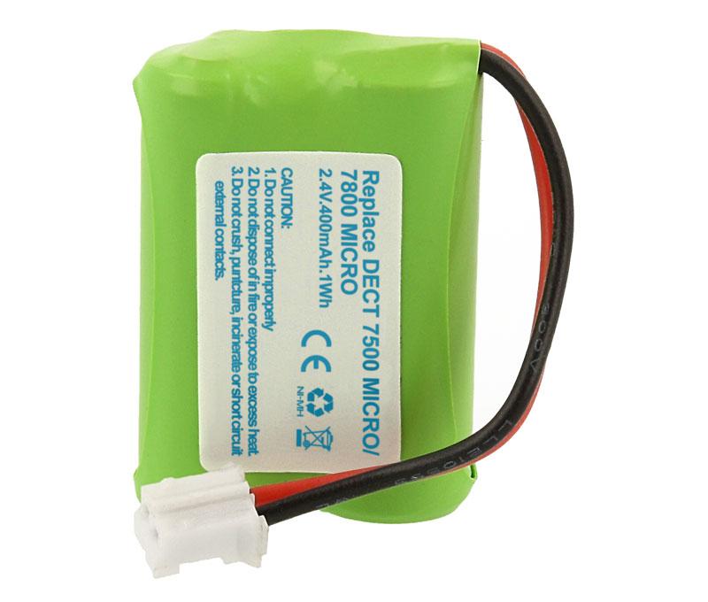 BaterÃ­a NI-MH 2/3AAAx2 2,4V/400mAh Terminales Cables conector