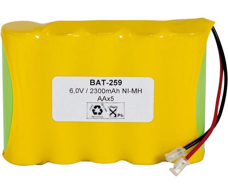 BaterÃ­a NI-MH AA/R6x5 6V/2500mAh Terminales Cable Conector