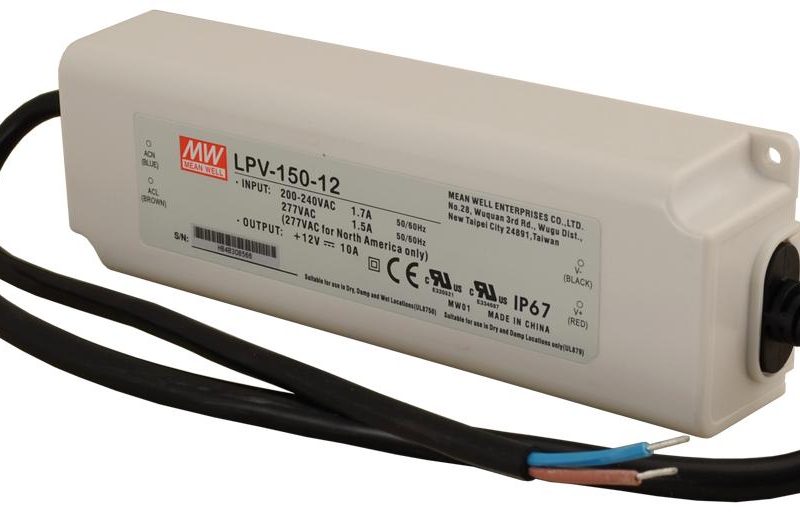 Driver LED 12Vdc 150W 10A IP67 MW LPV-150-12