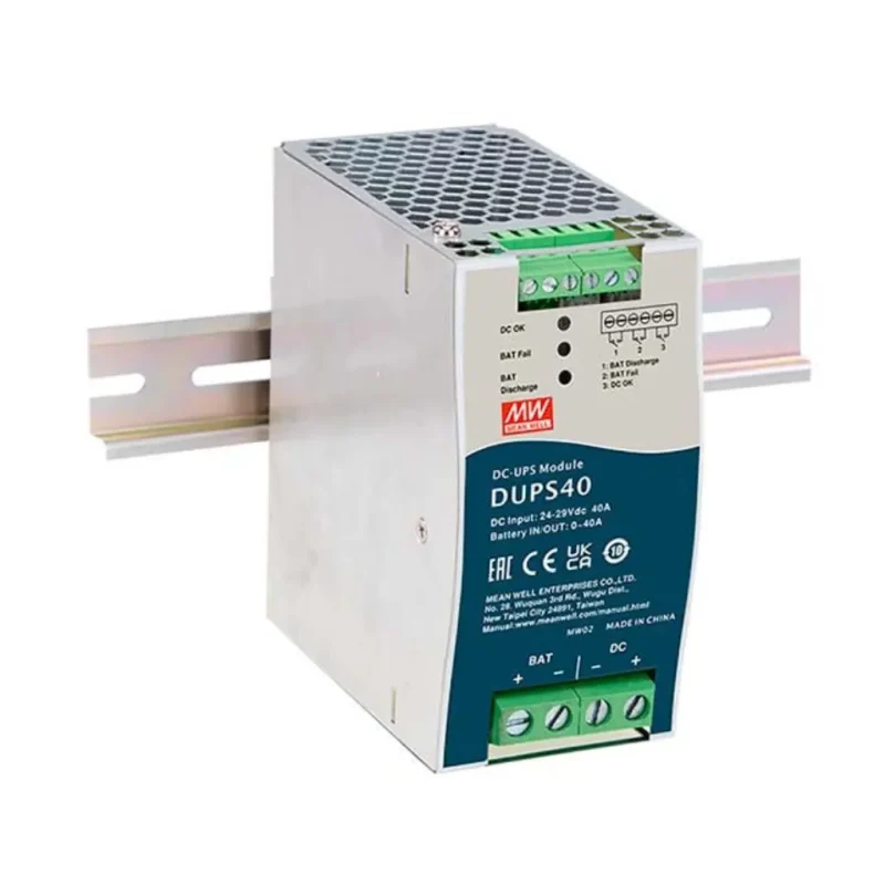 SAI DIN Entrada 24Vdc 960W 0-40A Salida 21-29Vdc MW DUPS40