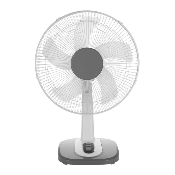 Ventilador Sobremesa Arroyo Pequeño Blanco/gris 3vel40w 5 Aspas Oscilante Y Rotatorio 55x34x26cm