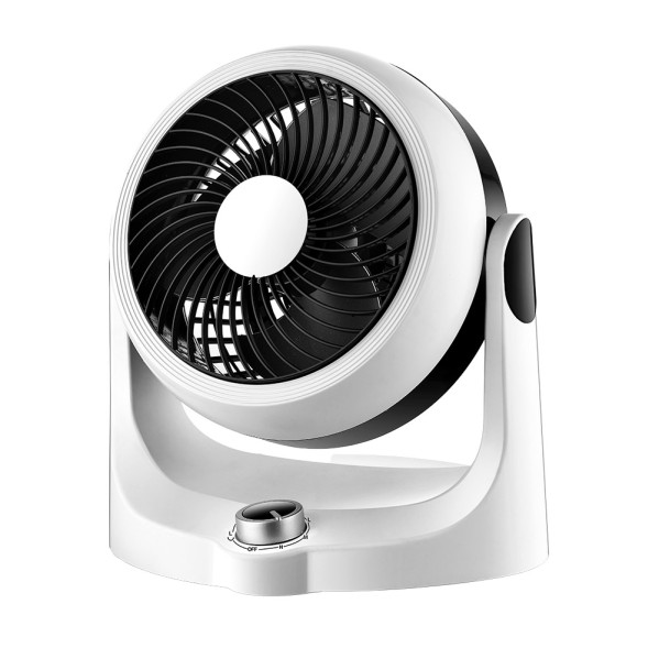 Ventilador Sobremesa Cartago Blanco/negro 40w 3velocidades 3aspas Fijo Y Rotatorio Orientable 28,3×25,7x19cm