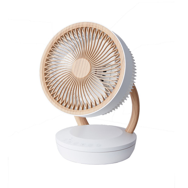 Ventilador Sobremesa Ruiseñor Blanco/haya 45w 3vel 3asp Remoto,temporizador,tactil 35,7×25,5×19,3cm