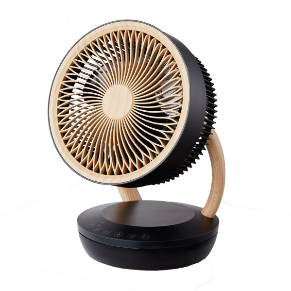 Ventilador Sobremesa Ruiseñor Negro/haya 45w 3vel 3asp Remoto,temporizador,tactil 35,7×25,5×19,3cm