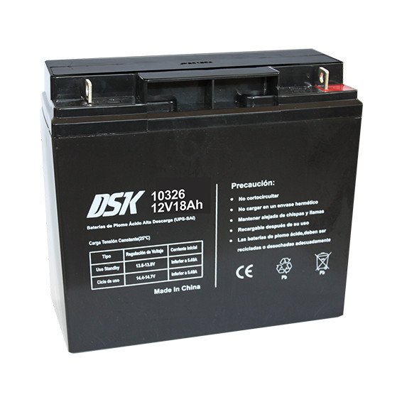 Bateria PLOMO 12V/18Ah AGM 181x77x167mm  DSK