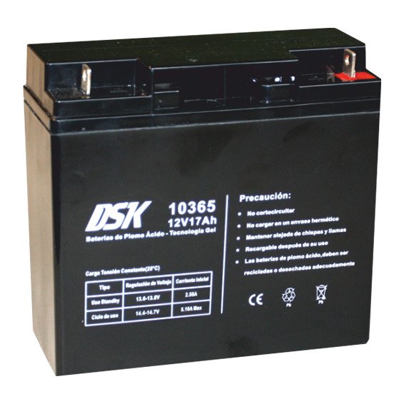 Bateria PLOMO 12V/17Ah GEL CICLICA VEHICULOS 181x76x167mm DSK
