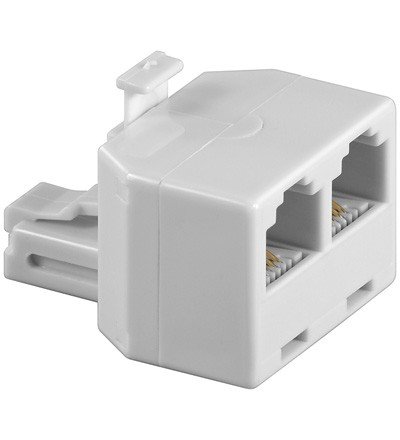 Adaptador Telefono 6P4C RJ11 de 1 Macho a 2 Hembras  CON053  E-TS16
