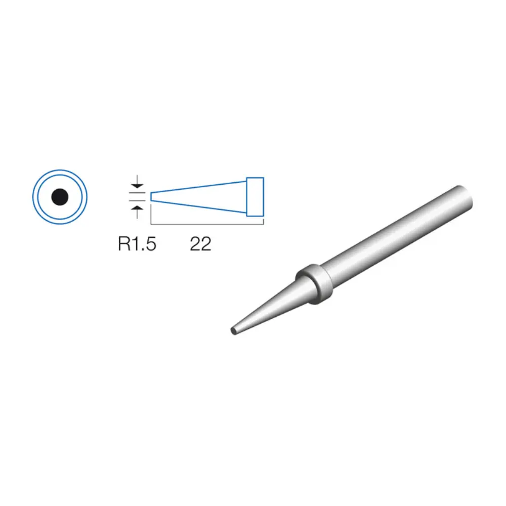 Punta Soldador 1,5mm. Estaciones ZD-8906L 48W, ZD-99 48W, HRV7538 y Soldadores 88-203B y HRV7539