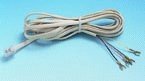 Cable Telefono RJ11 6P4C a Terminales 7,5m Marfil