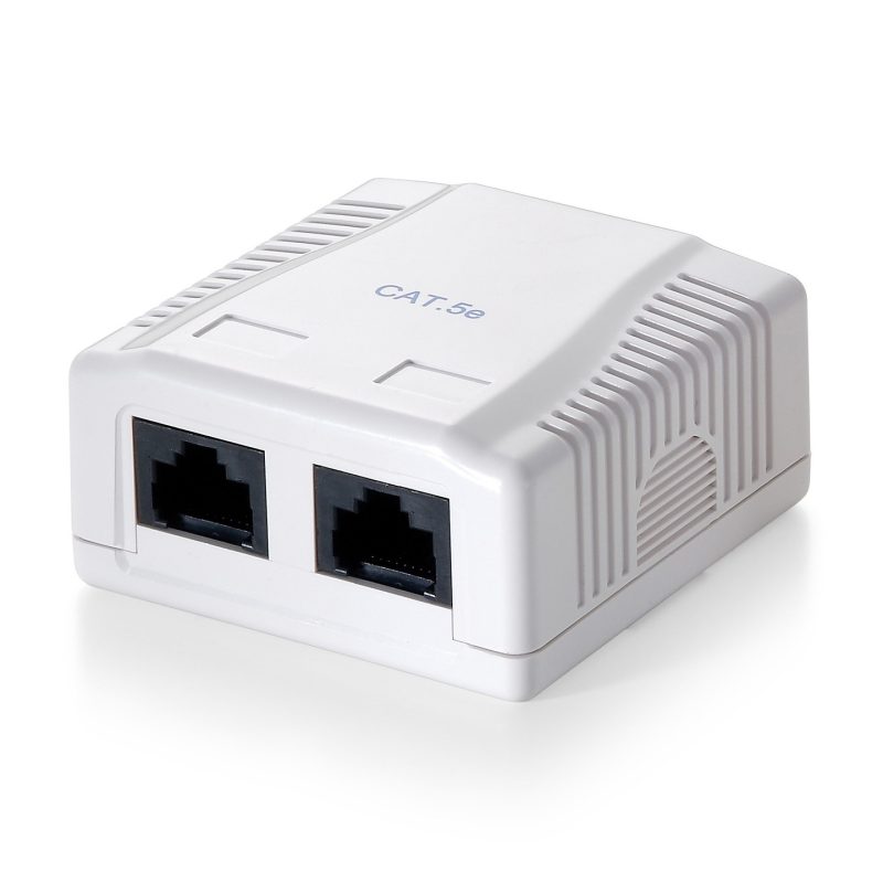 Roseta RJ45 Superficie UTP Cat5e 2 Tomas