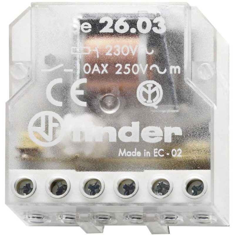 Telerruptor 230Vac 2Ctos. 1 cerrado 1 Abierto 10A/250Vac FINDER