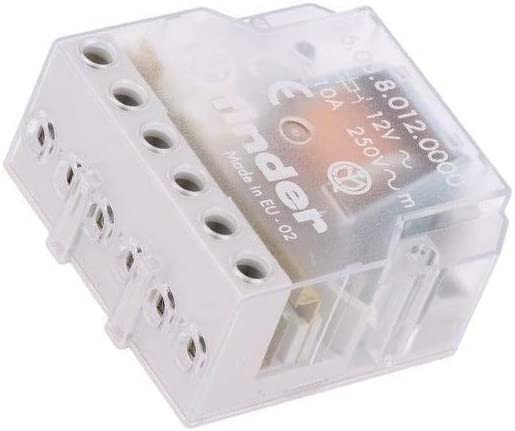 Telerruptor 12Vac 10A Ctos. NC + NA Biestable FINDER