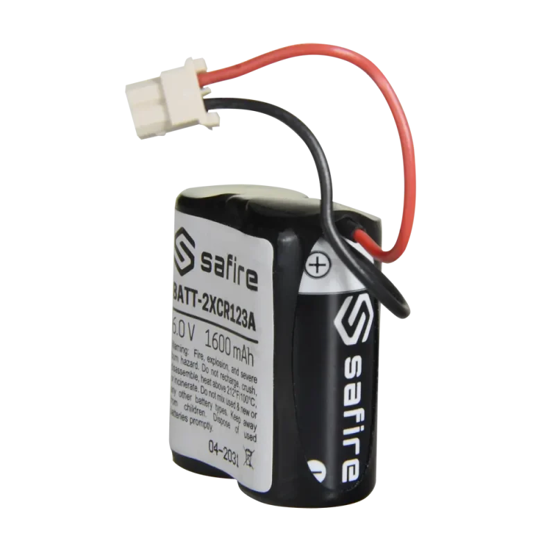 Pack Pilas litio CR123A 6V 1600mAh molex SAFIRE 2XCR123