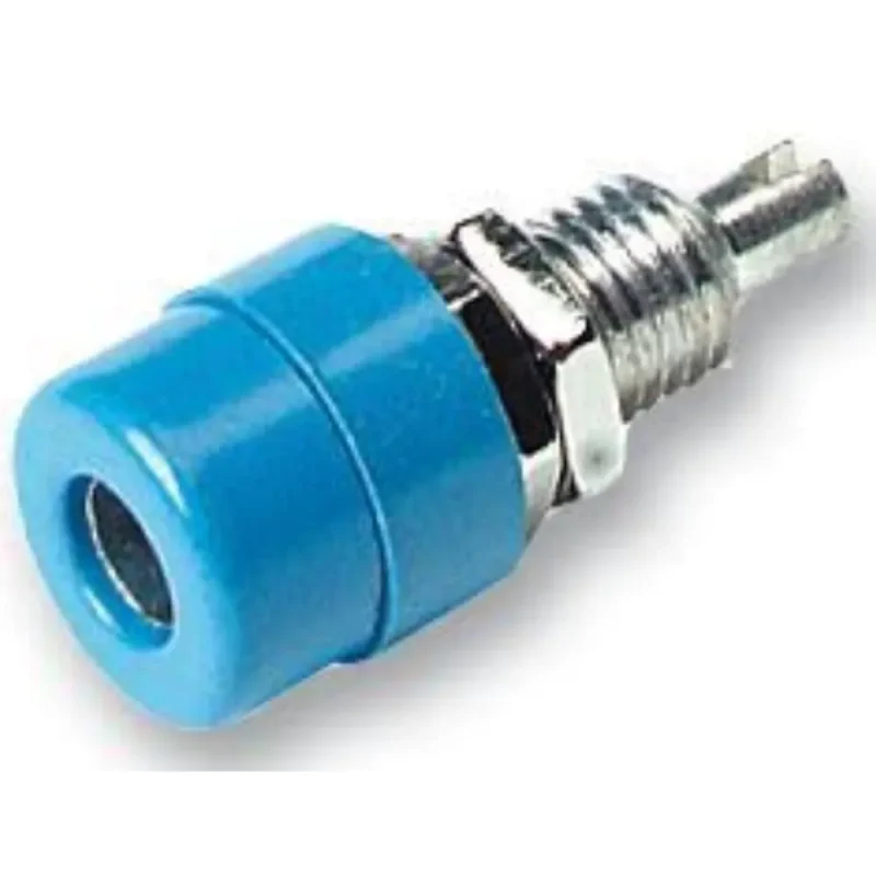 Hembrilla Panel o Chasis para Banana de 4mm 32Amp AZUL