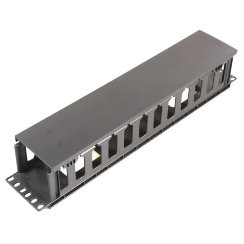 Panel Rack 19″ Pasacables Frontal 2U con TAPA