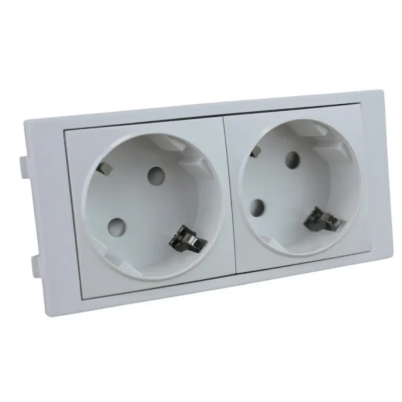 Modulo 2xSchuko BLANCO Multimedia