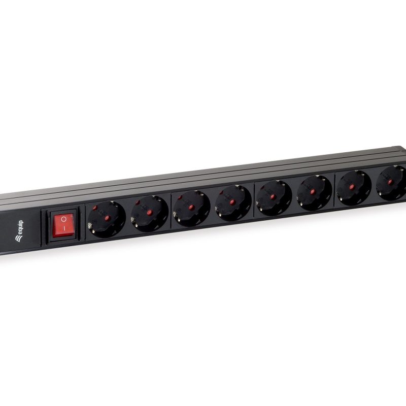 Regleta RACK 19′ 1U 8 Enchufes Schuko EQUIP