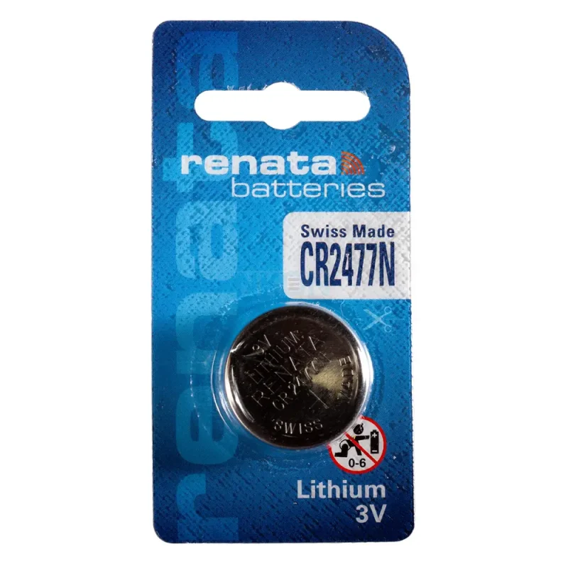 Pila Litio CR2477N RENATA 3Vdc 950mA 24,5×7,7mm