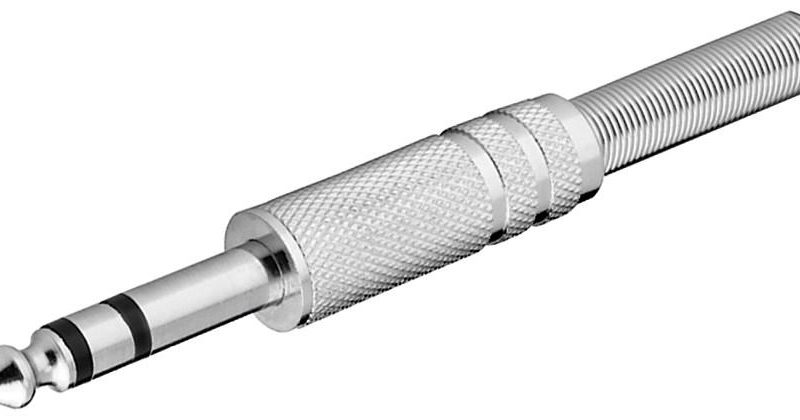 Conector JACK 6,3mm Macho Stereo Niquelado  15.116