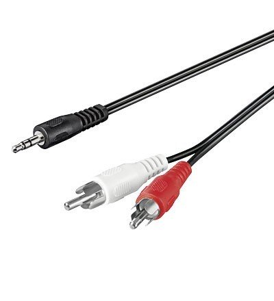 Cable JACK 3,5mm Stereo Macho a 2 RCA Macho 5m