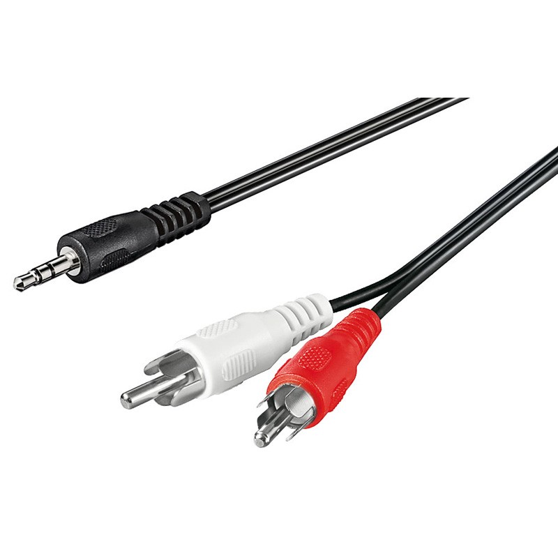 Cable JACK 3,5 ST Macho a 2 RCA Macho longitud 10 metros