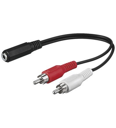 Cable JACK 3,5 ST Hembra a 2RCA Macho 1,4m
