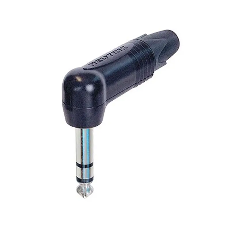 Conector JACK 6,3mm Macho Stereo Acodado