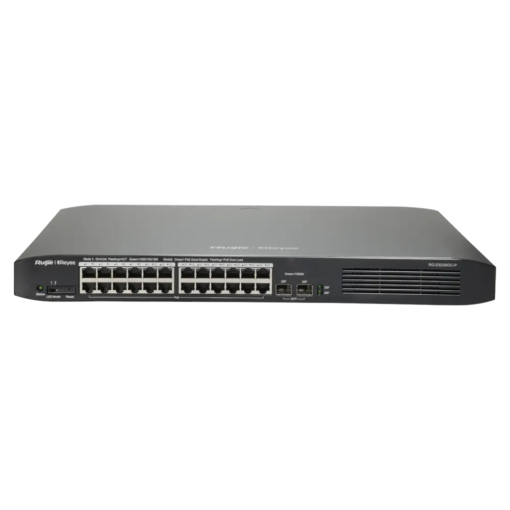 Switch PoE Gigabit 24P + 2 SFP Gestionable REYEE