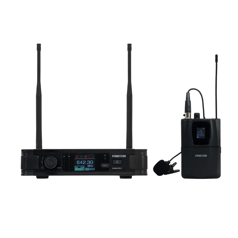 Microfono Inalambrico UHF Petaca Solapa FONESTAR SONAIR-PRO-1M