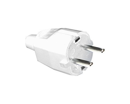 Clavija Red Electrica Schuko Macho 16A/250Vac GOMA color BLANCO