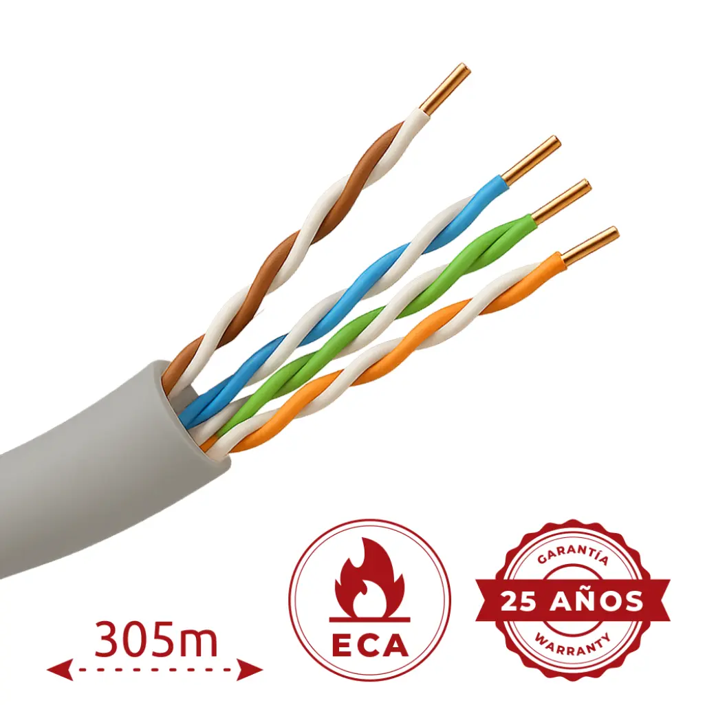 Cable UTP Cat5e Rigido CCA GRIS (305m) SAFIRE