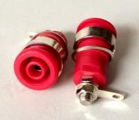 Hembrilla 4mm color ROJO 32Amp para Chasis