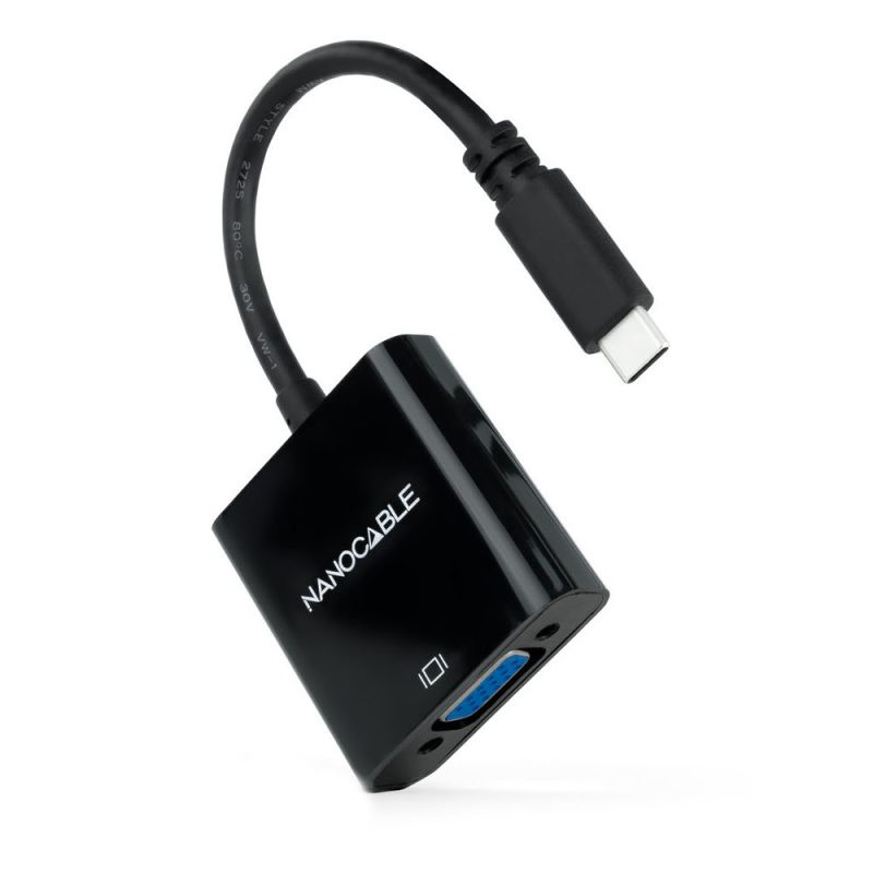 Conversor USB-C a VGA NEGRO NANOCABLE