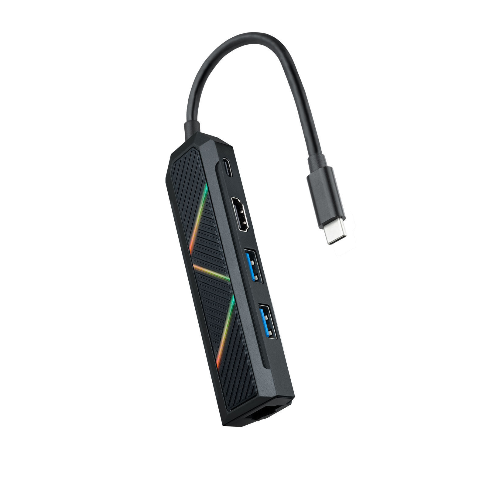 HUB USB-C 2xUSB-A+USB-C CARGA+HDMI+RJ45