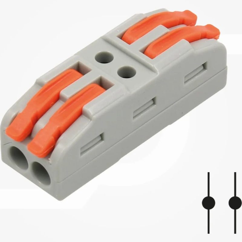 Conector Rapido 2 vías Reutilizable con bloqueo de palanca Empalme